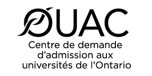 Logo OUAC compact vertical en noir en français
