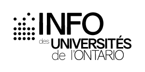 Logo Info-UO compact vertical en noir en français
