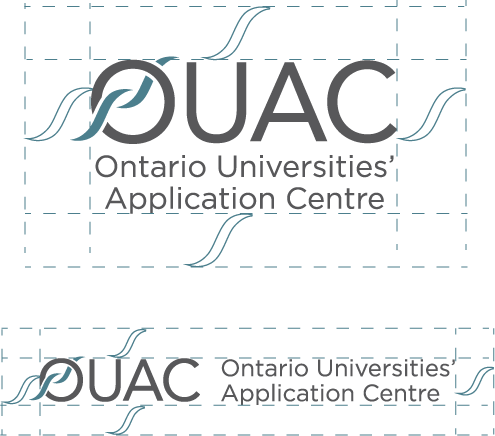 Spacing around the OUAC logo should equal the size of the "swoosh"